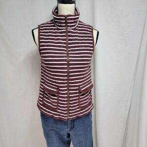 Honey punch zip up lined vest with collar and pockets, sleeveless, sz S